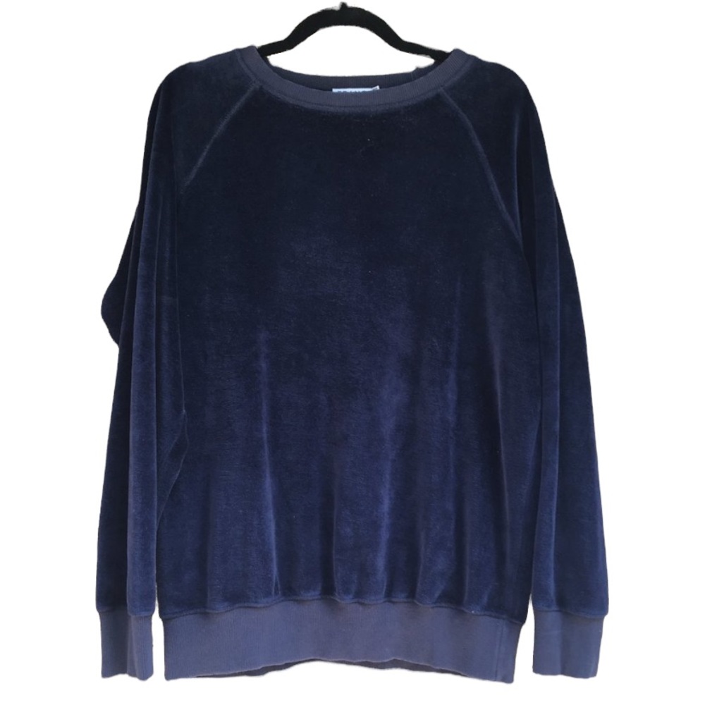 FRAME Denim Velour Navy Sweatshirt